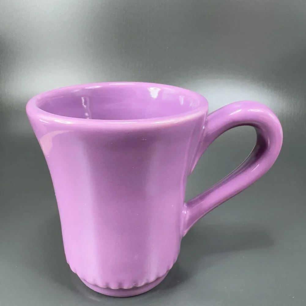 Williams Sonoma Rustic HeartVisit Collection Coffee Mug Cup Beaded Bottom Purple